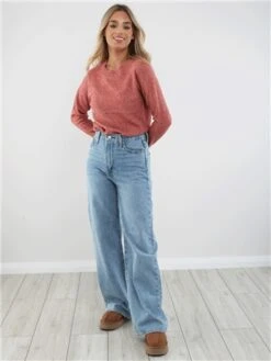 Veromoda Red / Red Ochre Doffy Pullover -Noisy May Shop 29213 2