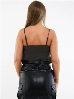 Veromoda Grey / Peat Aliva Top -Noisy May Shop 29230 3