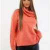 Veromoda Orange / Tangerine Tango Doffy Pullover -Noisy May Shop 29237