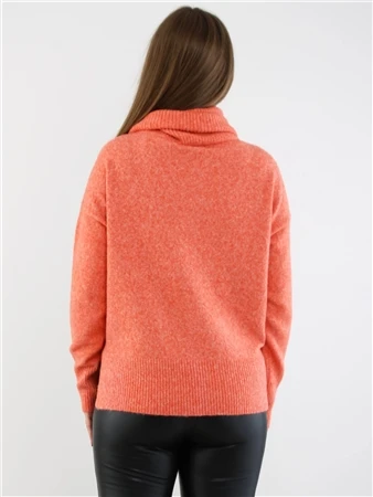 Veromoda Orange / Tangerine Tango Doffy Pullover 6 Veromoda Orange / Tangerine Tango Doffy Pullover - Image 4