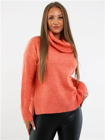 Veromoda Orange / Tangerine Tango Doffy Pullover 3 Veromoda Orange / Tangerine Tango Doffy Pullover