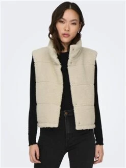 Only Beige / Pumice Stone Sandra Teddy Gilet