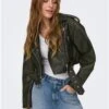 Only Black / Black Ella Faux Leather Washed Biker Jacket