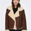 Only Brown / Toasted Coconut Ylva Aviator Bonded Jacket -Noisy May Shop 29250