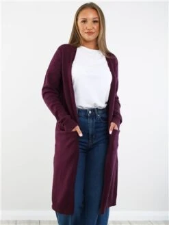 Vila Winter Bloom Ril Long Knitted Cardigan