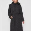 Vila Black Kante Long Quilted Coat