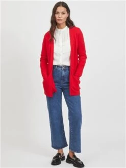 Vila Barbados Cherry Ril Basic Knitted Cardigan -Noisy May Shop 29297 2