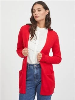 Vila Barbados Cherry Ril Basic Knitted Cardigan