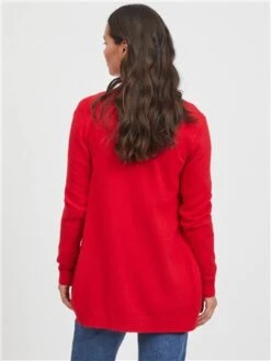 Vila Barbados Cherry Ril Basic Knitted Cardigan -Noisy May Shop 29297 3