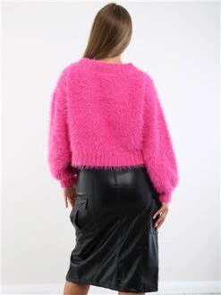 Saint Genies Black Faux Leather Midi Cargo Skirt -Noisy May Shop 29301 3