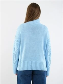 Brave Soul Blue Cable Knit Jumper -Noisy May Shop 29310 3