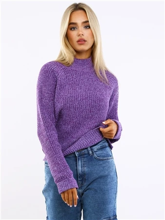 Noisy May Purple / Amaranth Purple Siesta L/S High Neck Knit 3 Noisy May Purple / Amaranth Purple Siesta L/S High Neck Knit
