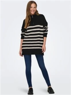 Only Black / Black Alfrid High Neck Knitted Pullover -Noisy May Shop 29366 2