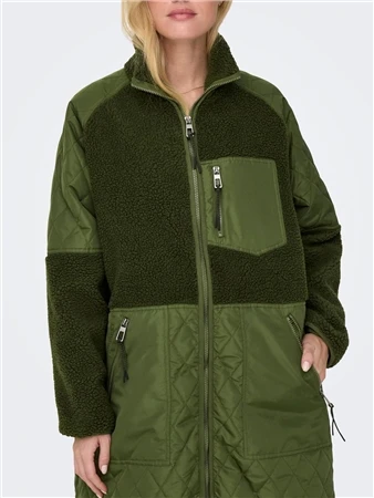 Only Green / Winter Moss Ohio Sherpa Mix Coat 4 Only Green / Winter Moss Ohio Sherpa Mix Coat - Image 2