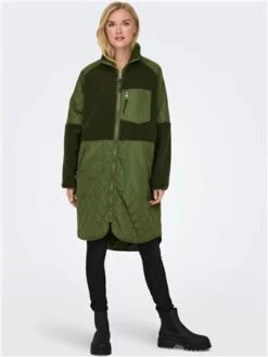 Only Green / Winter Moss Ohio Sherpa Mix Coat 8 Only Green / Winter Moss Ohio Sherpa Mix Coat -Noisy May Shop 29367 2
