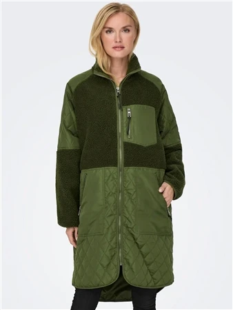 Only Green / Winter Moss Ohio Sherpa Mix Coat 3 Only Green / Winter Moss Ohio Sherpa Mix Coat