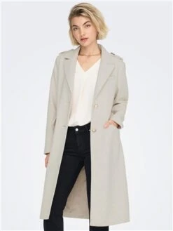 Only Cream Flippa Life Belted Coat