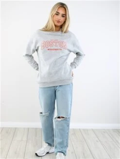 The Frolic Grey Brooklyn Stitch Sweat -Noisy May Shop 29384 2