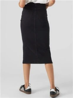Veromoda Black Denim Lina Denim Skirt -Noisy May Shop 29397 3