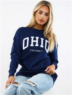The Frolic Navy Crew Ohio Sweat