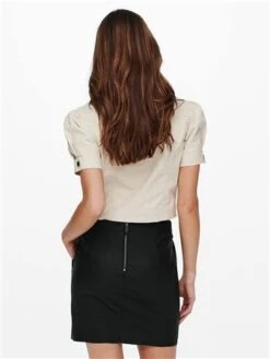 Only Black Faux Leather Base Skirt -Noisy May Shop 29402 3