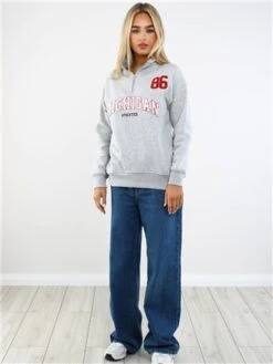 The Frolic Grey Michigan Zip Sweat -Noisy May Shop 29406 2