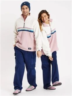 Harper & Lewis Cream/Dusty Pink One Eighty Fleece -Noisy May Shop 29411 2