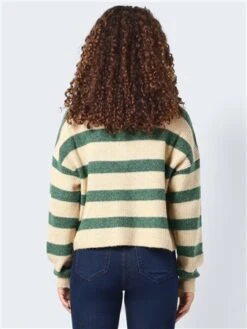 Noisy May Foliage Green Alice Knitted Zip Pullover -Noisy May Shop 29440 3