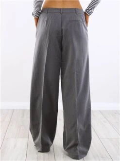 Brave Soul Grey Nina Wide Leg Trouser -Noisy May Shop 29442 3