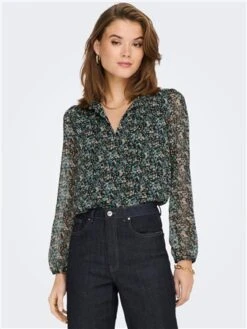 Only Green / Balsam Green Ditsy Patterned Blouse