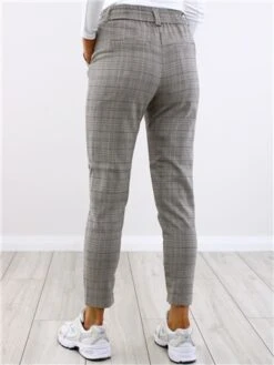 Only Black / Dark Grey Poptrash Checked Trousers -Noisy May Shop 29467 3