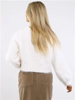 Glamorous Off White Knit Long Sleeve Jumper -Noisy May Shop 29480 3