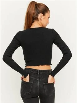 Tally Weijl Black Cropped Basic T-Shirt -Noisy May Shop 29486 3