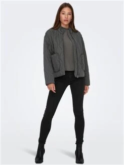 Only Black / Phatom Martha Washed Quilt Life Jacket -Noisy May Shop 29491 2