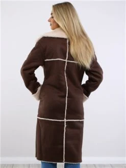 Weekend Vibes Brown Bonded Shearing Jacket -Noisy May Shop 29534 3