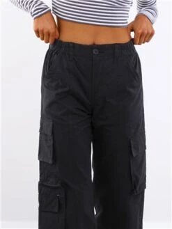 Saint Genies Black Cargo Trousers -Noisy May Shop 29547 3