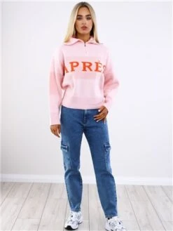 Pieces Rose Jordan Après Zip Knit -Noisy May Shop 29549 2