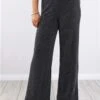 Pieces Black / Black Lina Hw Wide Pants