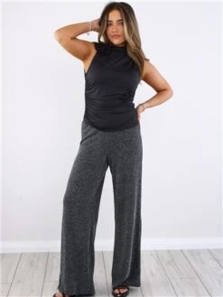 Veromoda Black / Black Frida Sleeveless Rouching Top -Noisy May Shop 29708 2