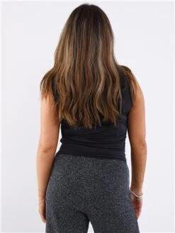 Veromoda Black / Black Frida Sleeveless Rouching Top -Noisy May Shop 29708 3