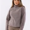 Brave Soul Dove Brown Zip Detail Polar Fleece Sweatshirt -Noisy May Shop 29716