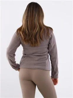 Brave Soul Dove Brown Zip Detail Polar Fleece Sweatshirt -Noisy May Shop 29716 3