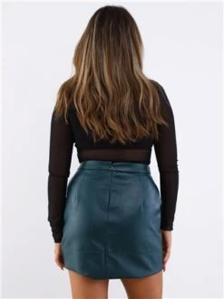 Veromoda Green / Ponderosa Pine Ida Short Coated Skirt -Noisy May Shop 29717 3